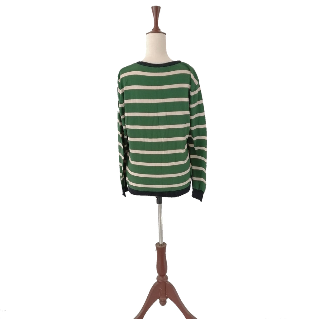 U.S Polo Association Green Striped Sweater | Gently Used |