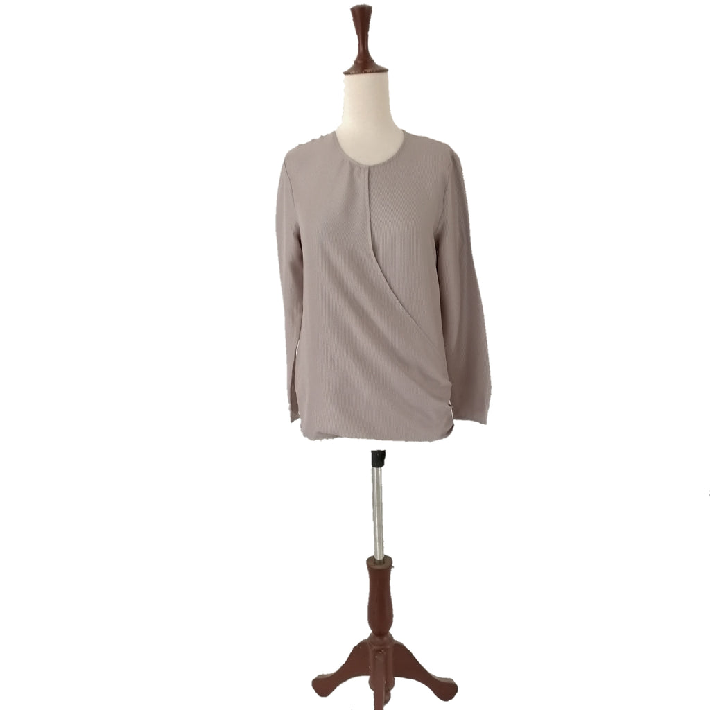 Mango Grey Cross-over Top | Gently Used |