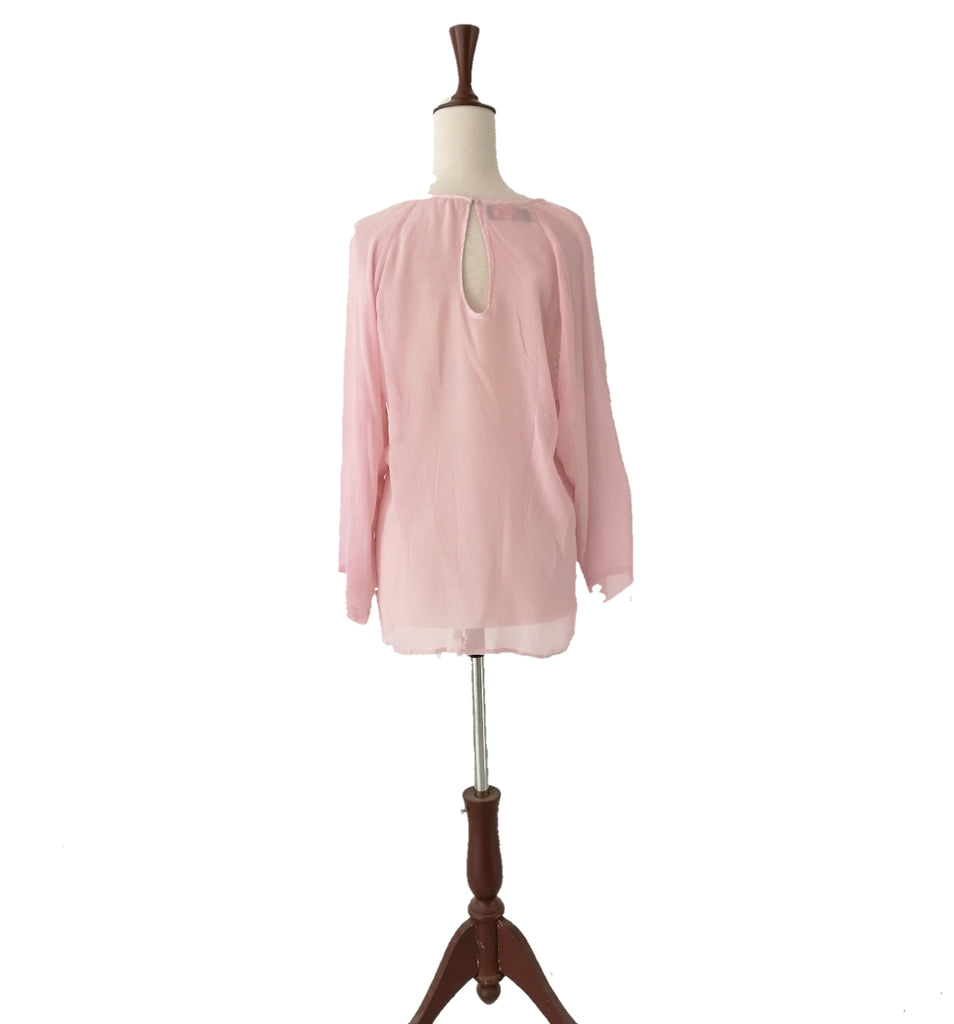 Khaadi Khaas Pink Sequins Chiffon Top | Gently Used |