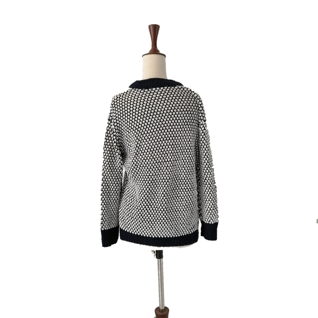 ZARA Blue & White Knit Sweater | Gently Used |