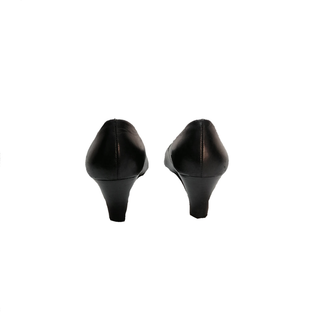 Tory Burch Black Lowell Wedges | Pre Loved |