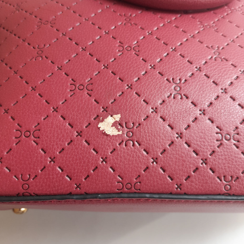 Carpisa Deep Pink Diamond Patterned Tote | Brand New |