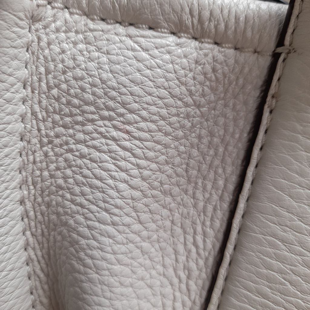 Marc Jacobs White Small Leather 'The Tote Bag' | Pre Loved |