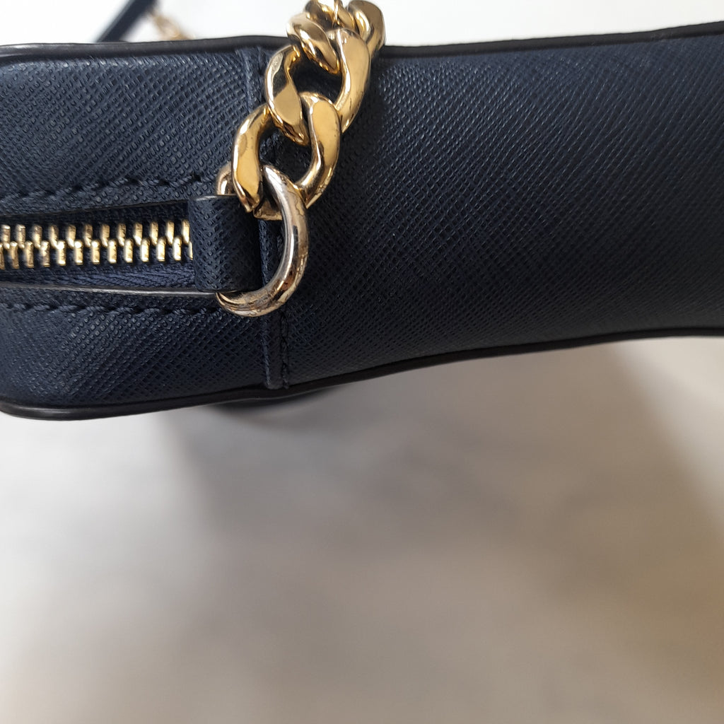 Michael Kors Navy Blue Leather Crossbody Bag | Gently Used |