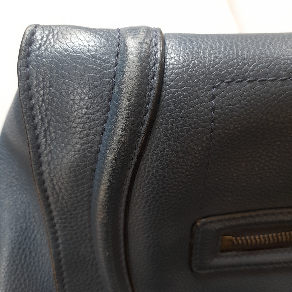 Celine Navy Luggage Leather Tote | Pre Loved |