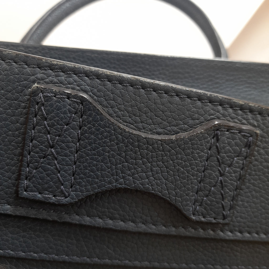 Celine Navy Luggage Leather Tote | Pre Loved |