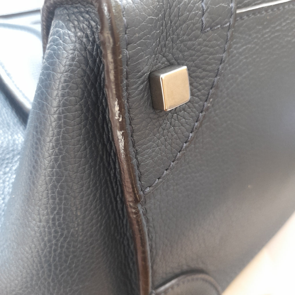 Celine Navy Luggage Leather Tote | Pre Loved |