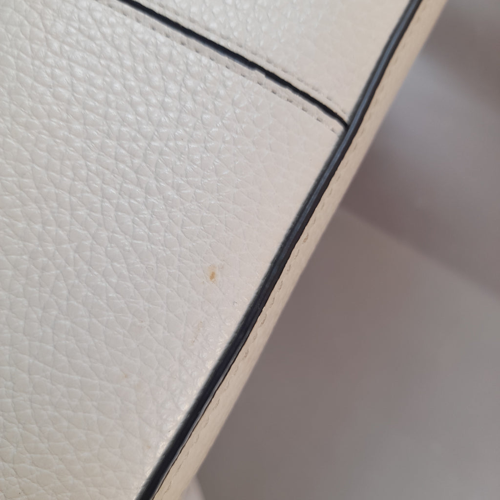 Coach Marlie Top Handle Cream Pebbled Leather Satchel | Brand New |