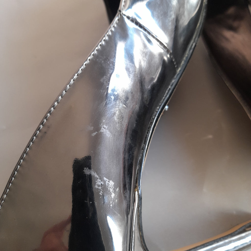 Dune Silver Pointed Brooch 'Betti' Heels | Pre Loved |