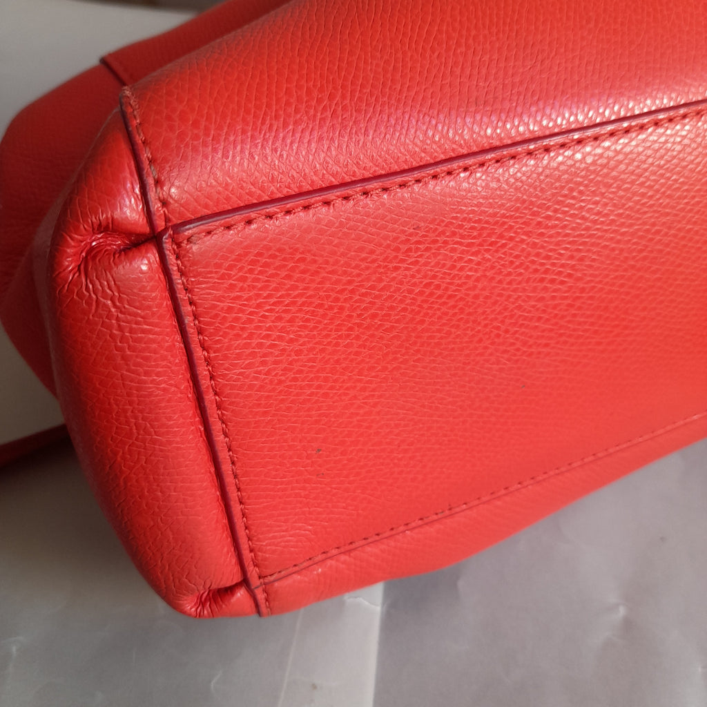 Coach Orange Leather 'Christie' Satchel | Pre Loved |
