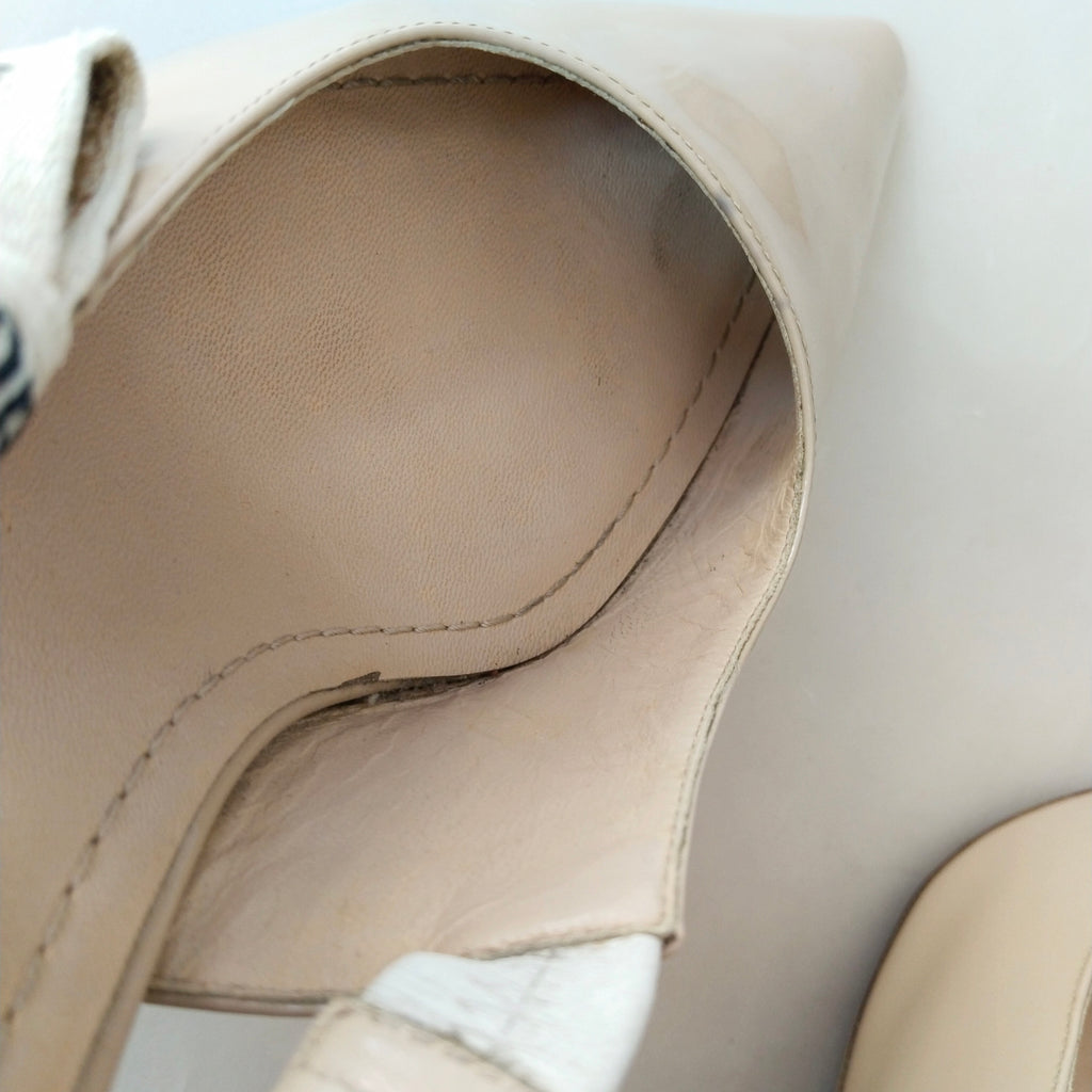 DIOR Nude Patent Leather J'ADIOR Slingback Heels | Pre Loved |