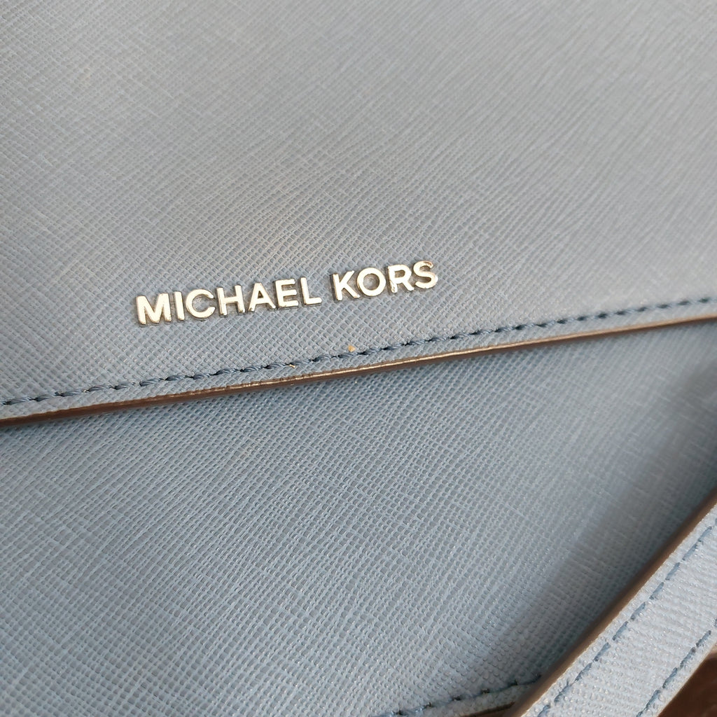 Michael Kors Blue Leather Crossbody Bag | Gently Used |