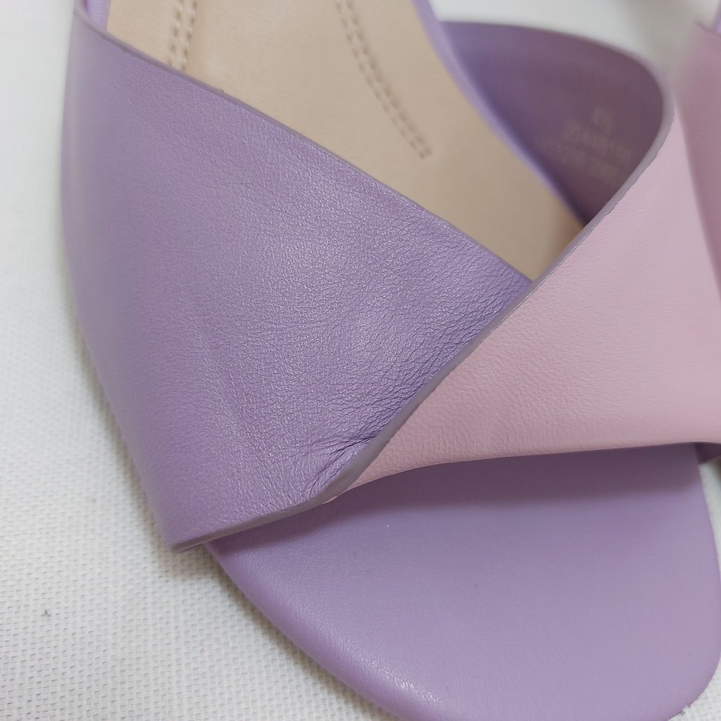 Marks & Spencer Lilac & Purple Leather Heeled Sandals | Gently Used |
