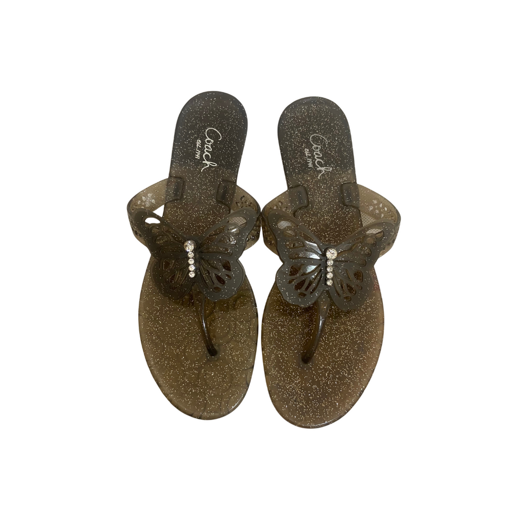 Coach Glitter Butterfly Jelly Sandals | Gently Used |