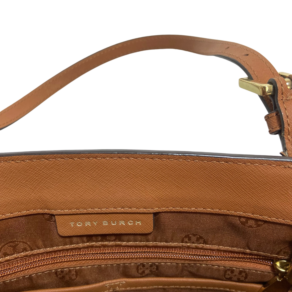 Tory Burch Brown Leather York Tote Bag | Pre Loved |