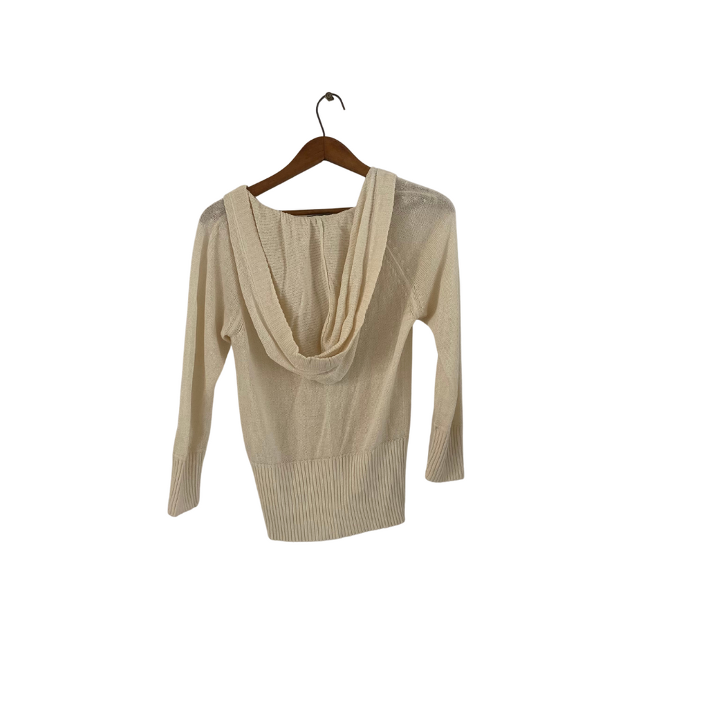 Armani Exchange Cream Knit Hood Sweater | Gently Used |