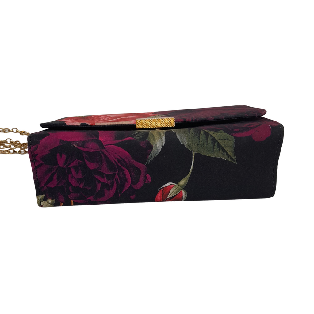 Ted Baker Mini Black Floral Printed Canvas Crossbody Bag | Pre Loved |