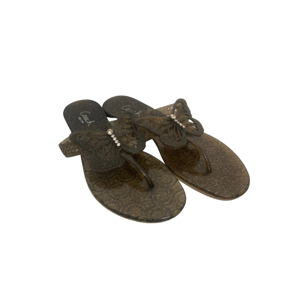 Coach Glitter Butterfly Jelly Sandals | Gently Used |
