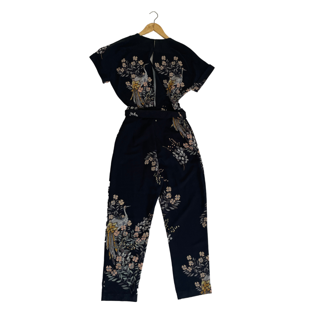 ZARA Black Floral Printed Jumpsuit | Pre Loved |