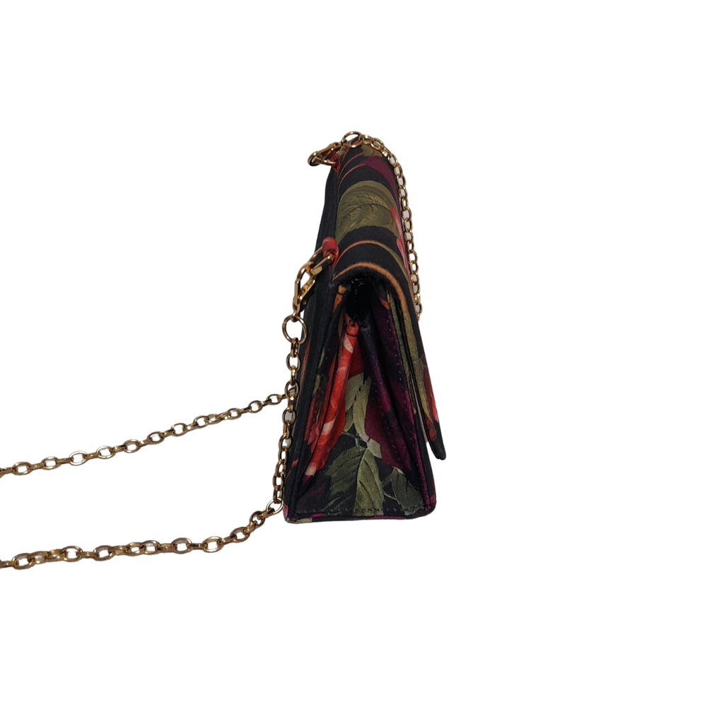 Ted Baker Mini Black Floral Printed Canvas Crossbody Bag | Pre Loved |