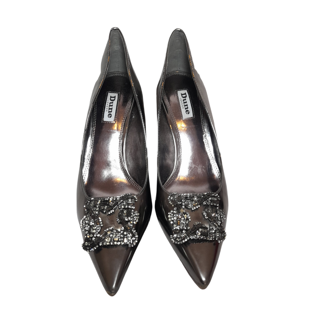 Dune Silver Pointed Brooch 'Betti' Heels | Pre Loved |