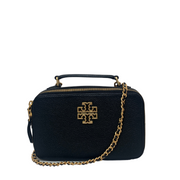 セール☆Tory Burch！Britten Britten camera bag Tory Burch Women's Britten Pebble Leather Crossbody Camera