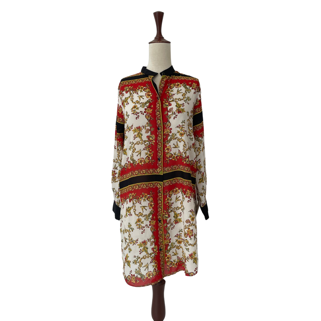 ZARA Red & White Printed Tunic | Brand New |