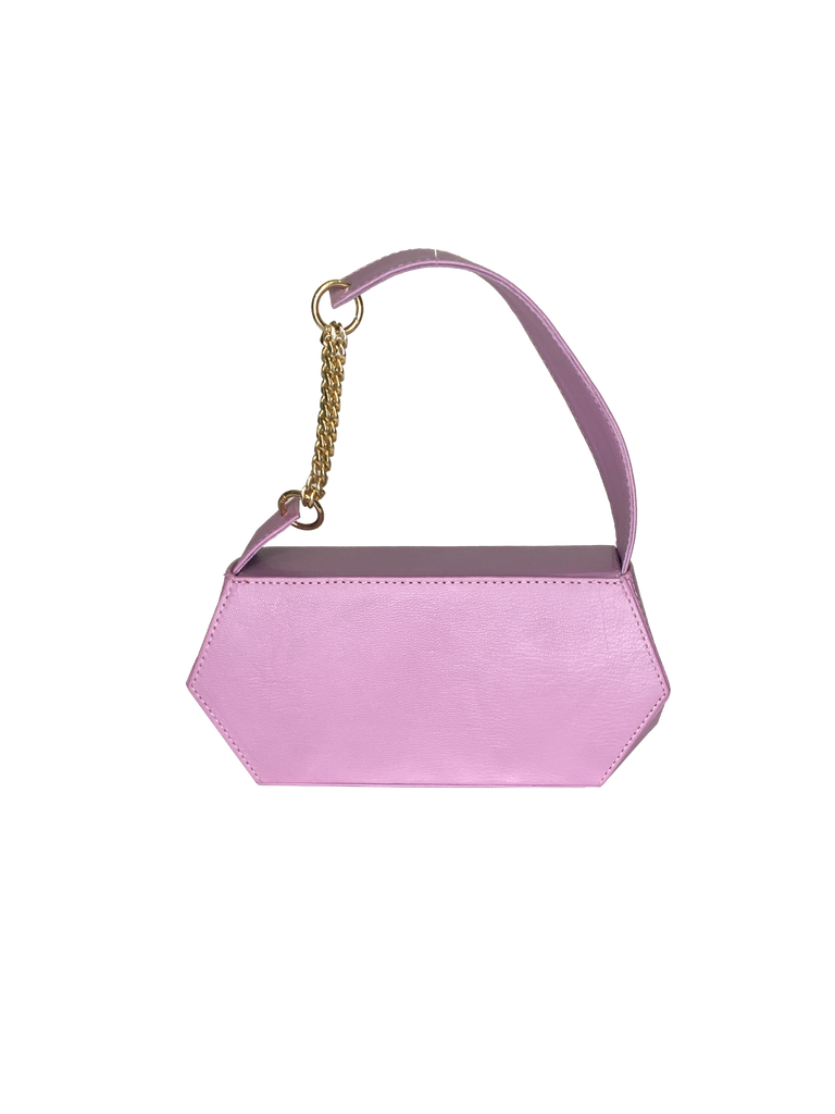 Warp Lilac Leather Baguette Bag | Sample |