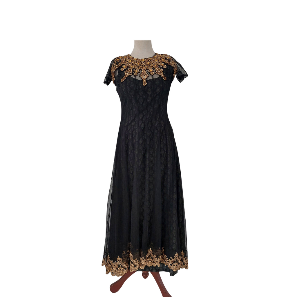 Mina Hasan Black & Gold Outfit ( 3 pieces) | Gently Used |
