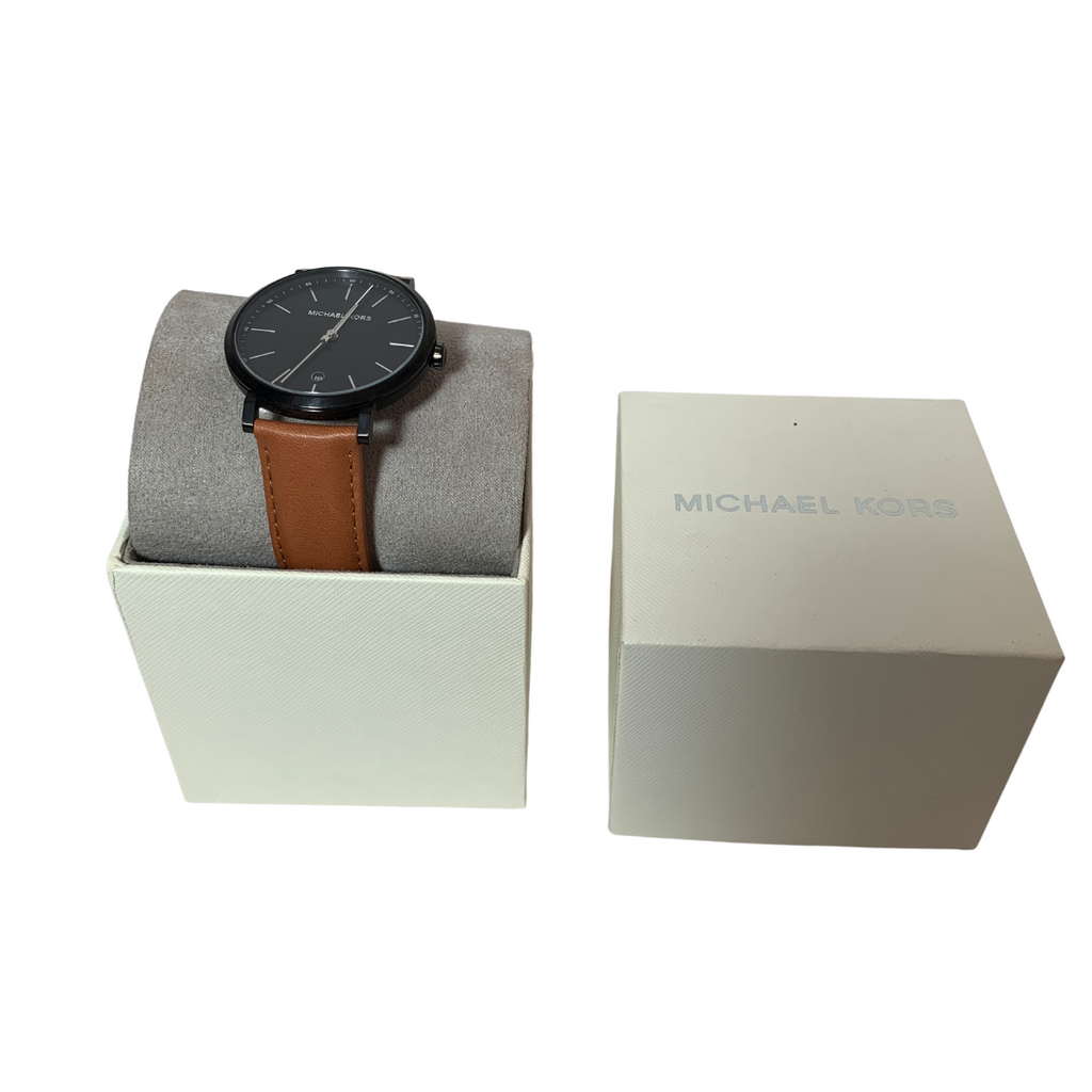 Michael Kors Men's Tan Leather Wristwatch | Like New |
