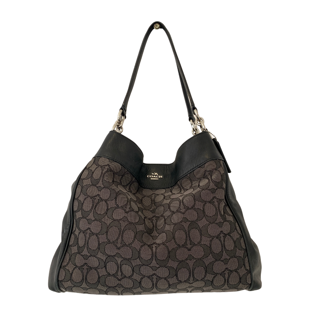 Coach Black Monogram Shoulder Bag | Pre Loved |