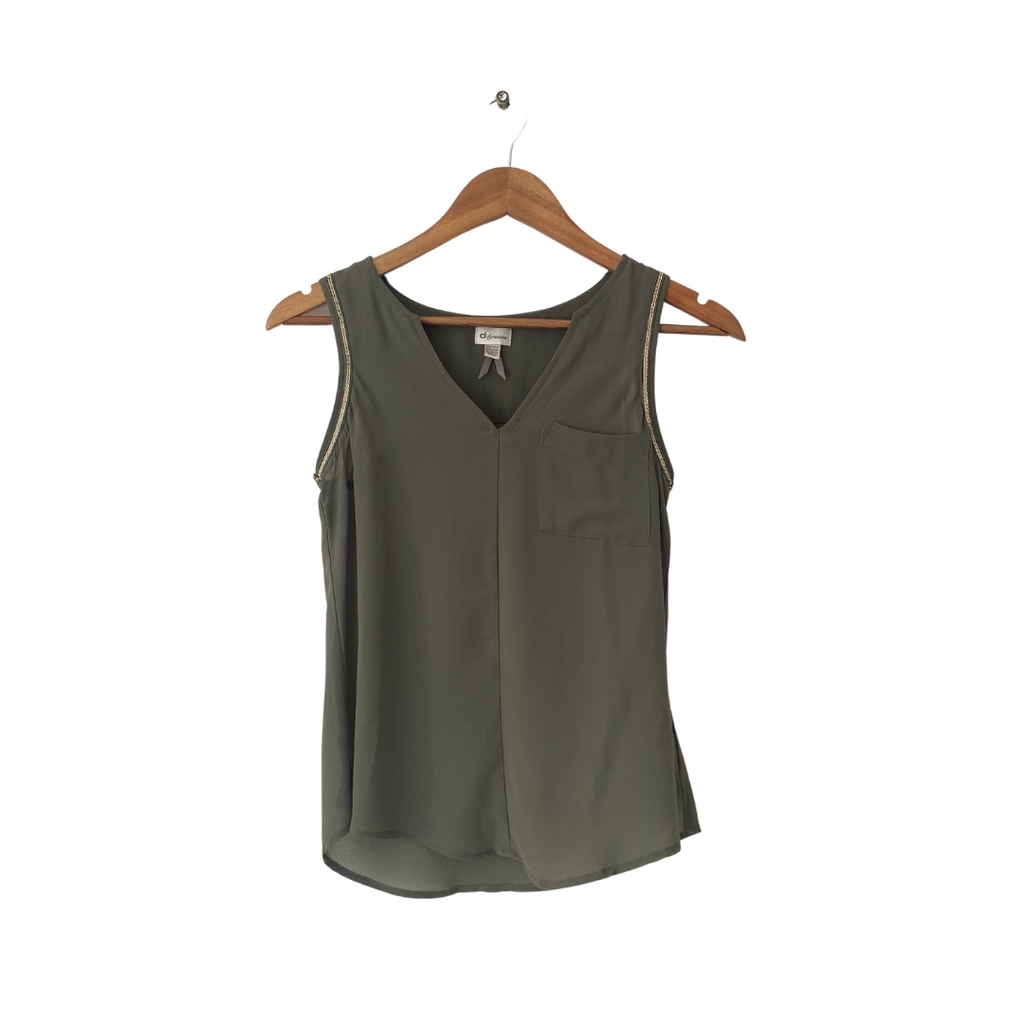 Dynamite Army Green Top | Gently Used |