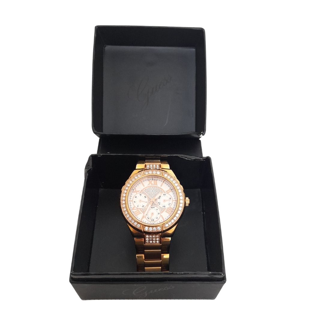 Guess Gold Rhinestone W0111L3 Watch Pre Loved Secret Stash