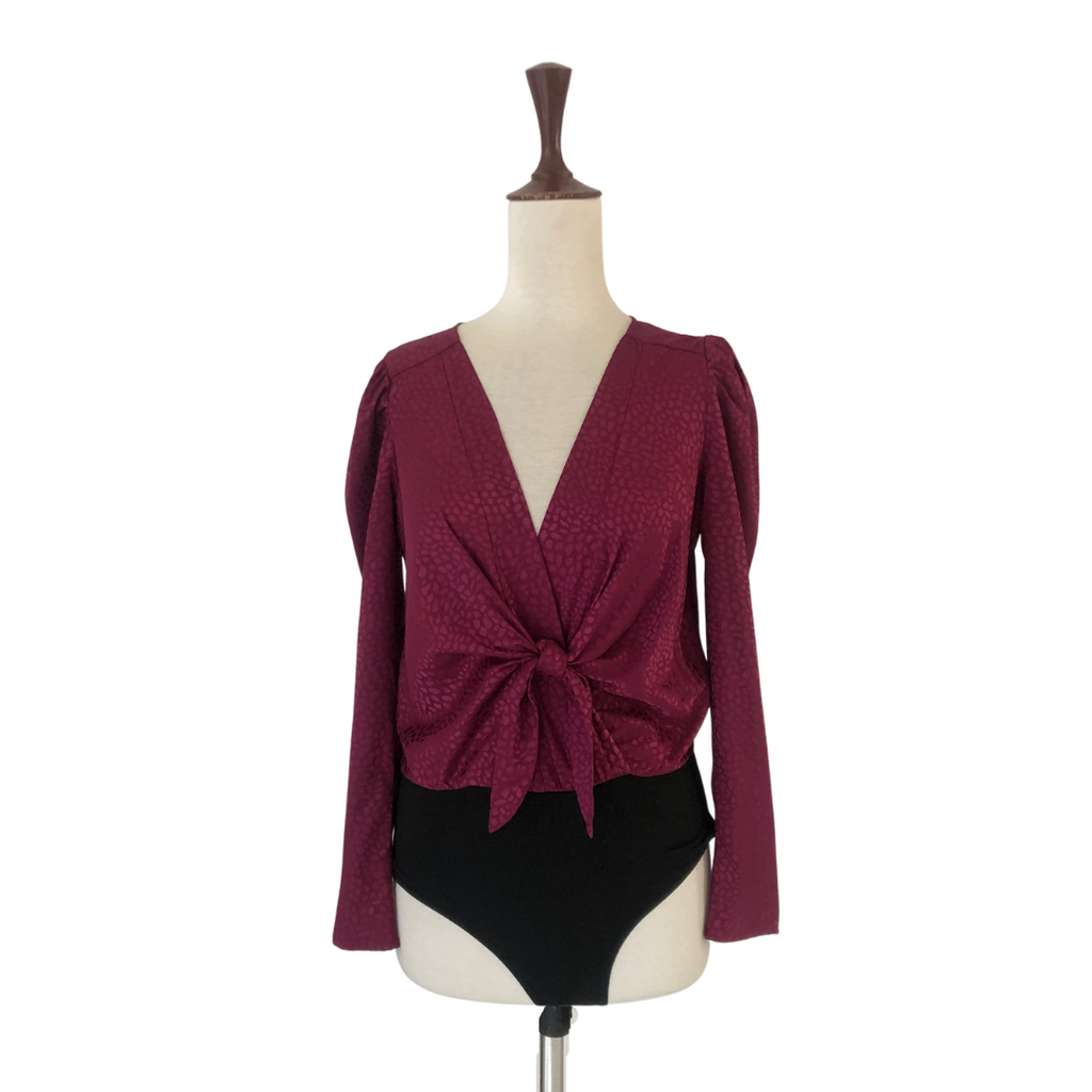 Quiz Purple Front-knot Bodysuit | Gently Used |