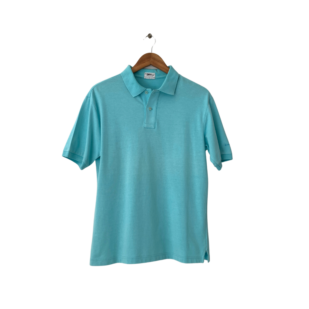 Giordano Men's Turquoise Polo Shirt | Pre Loved |