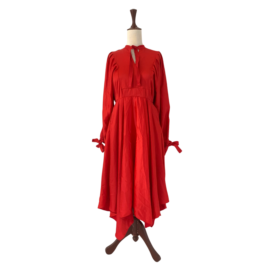 Splash Red Satin Dress | Brand New |