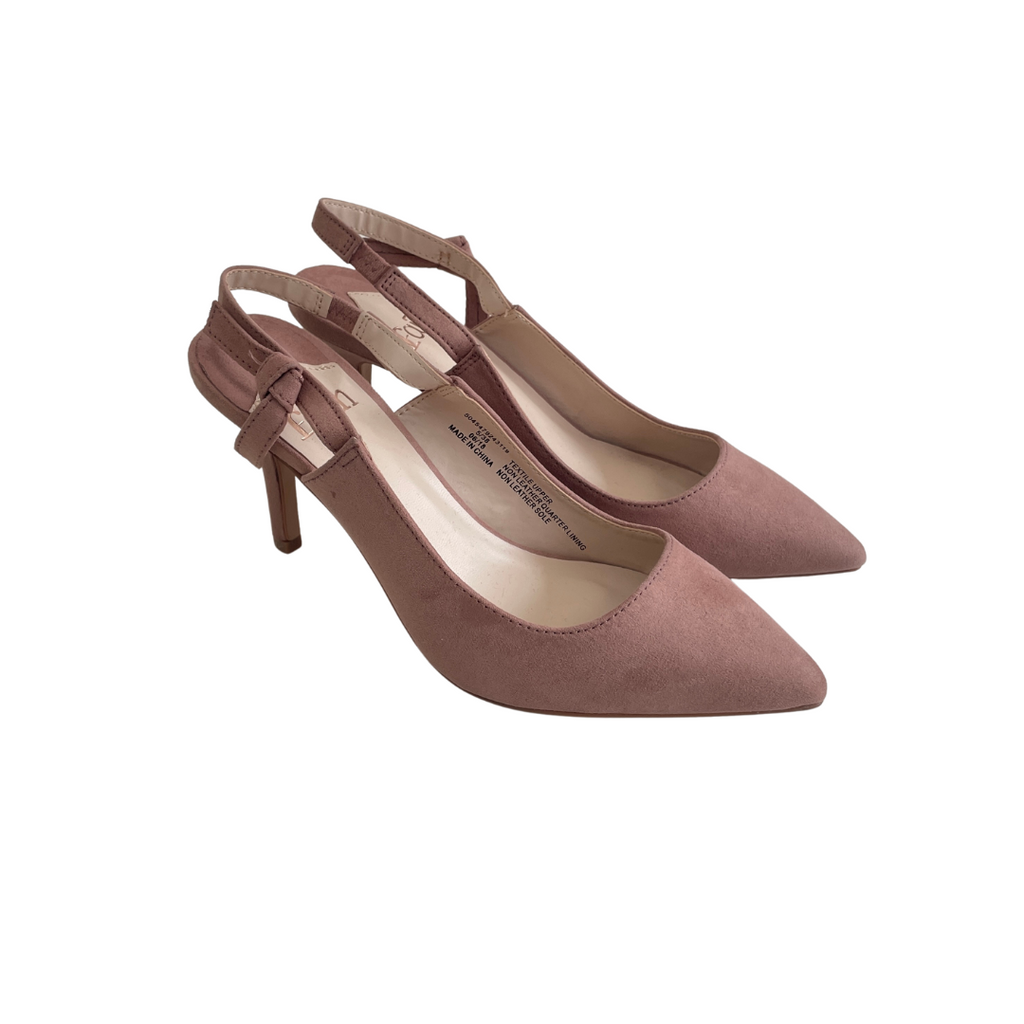 Faith Dusty Pink Pointed Sling-Back Heels | Like New |