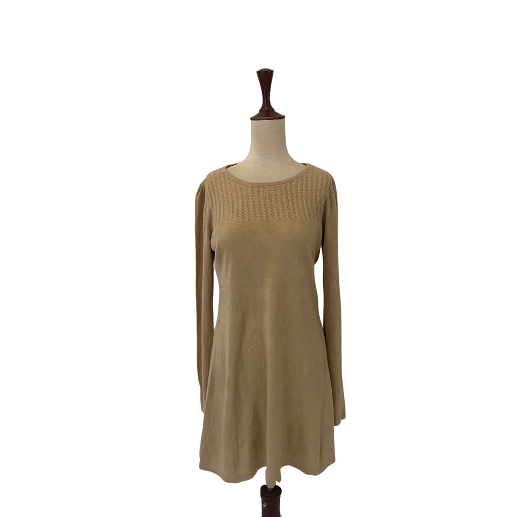 F&F Camel Knit Sweater Dress | Gently Used |