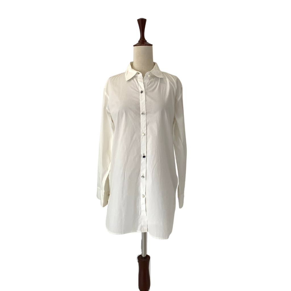 DKNY White Collared Shirt | Pre Loved |