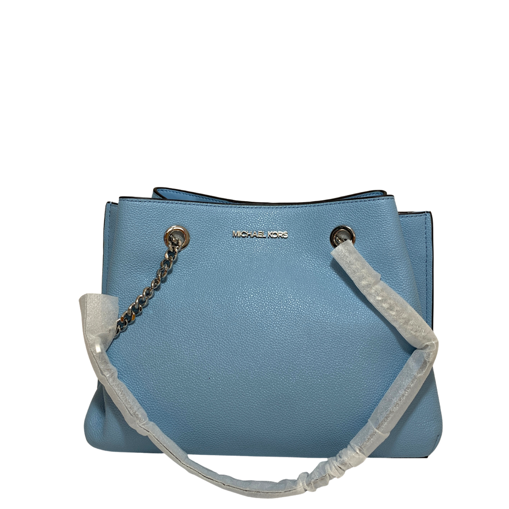 Michael Kors 'Teagan' Sky Leather Shoulder Bag | Brand New |