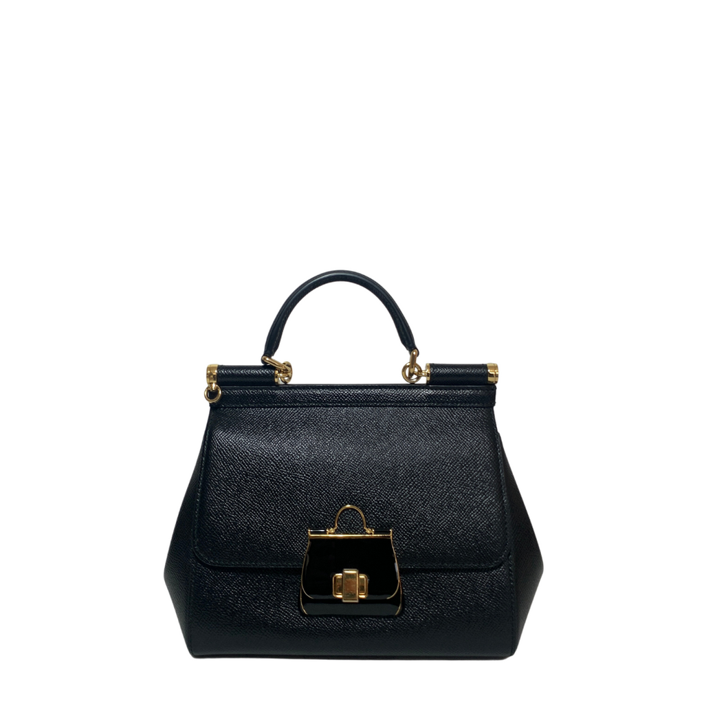 Dolce & Gabanna Black Leather 'Sicily' Bag | Gently Used |