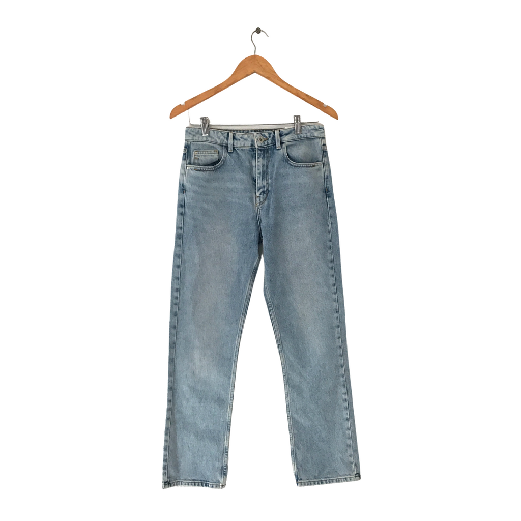 ZARA Light Wash High-waisted Cropped Jeans | Brand New |
