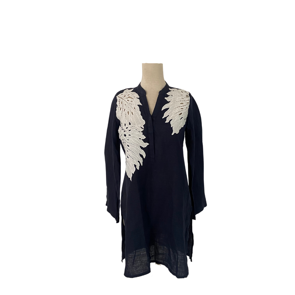 Riffat Aliani Navy Blue Kurta | Gently Used |