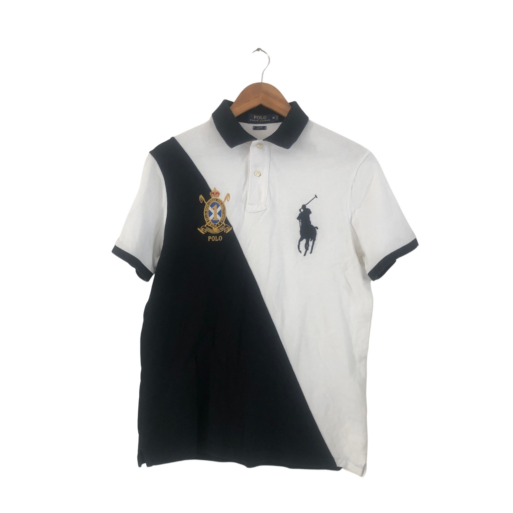 Ralph Lauren Men's Black & White Polo Shirt | Gently Used |