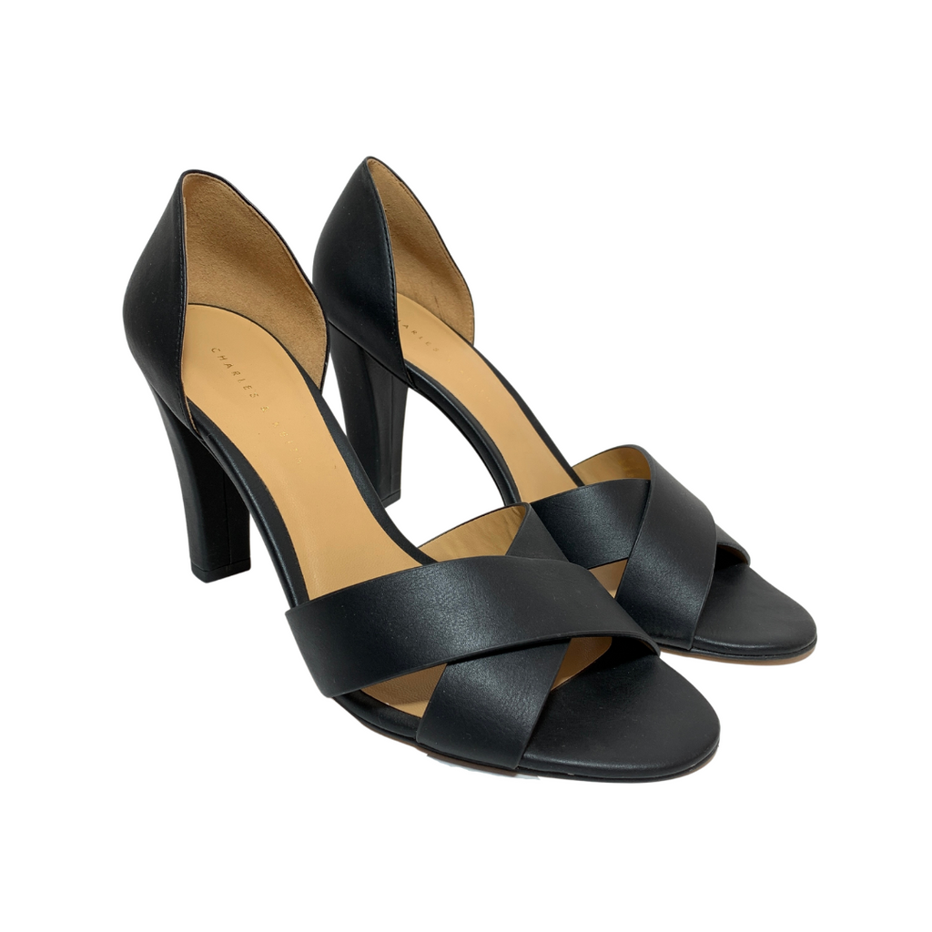 Charles & Keith Black Criss-cross Heels | Gently Used |