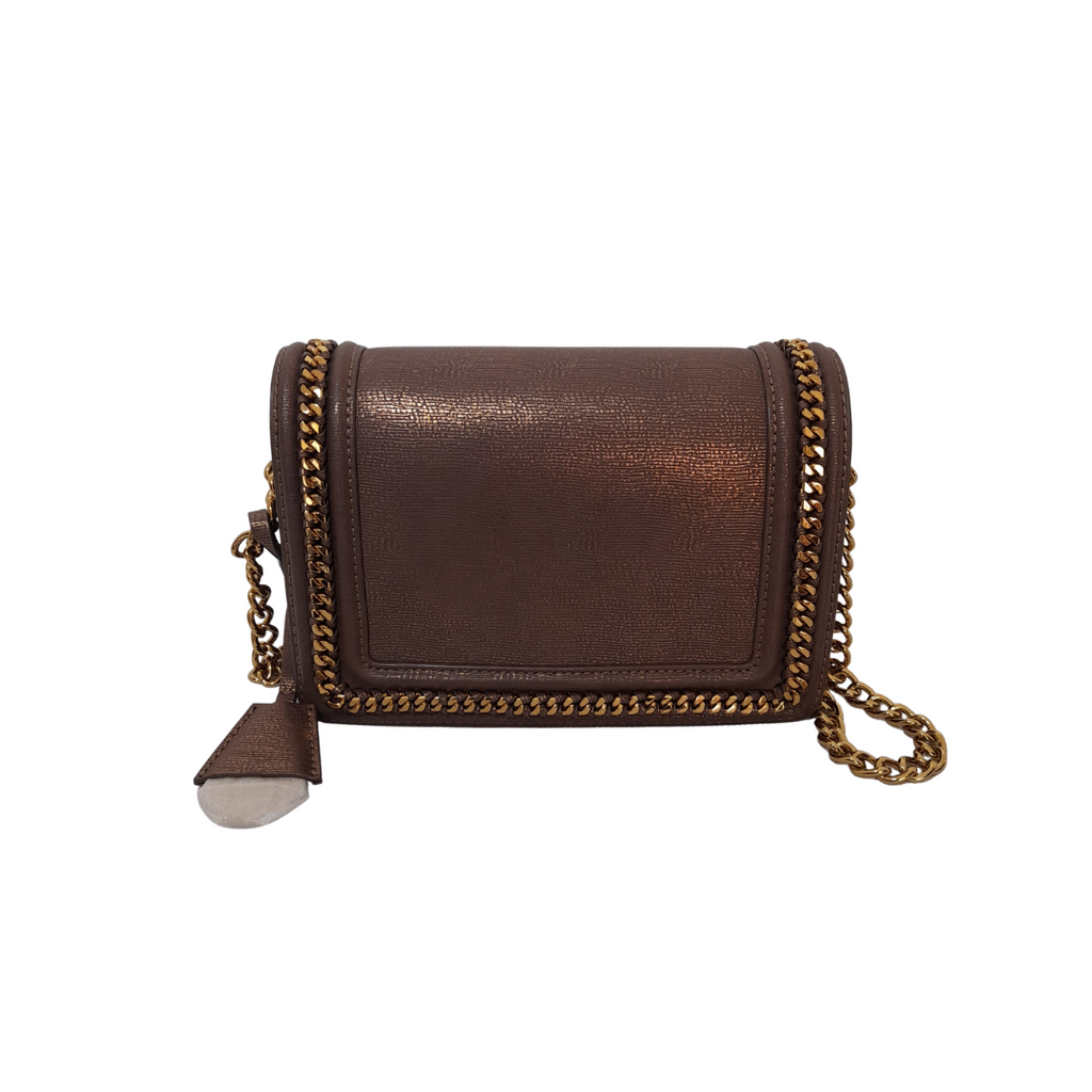 Charles & Keith Bronze and Gold Chain Crossbody Bag | Brand New |