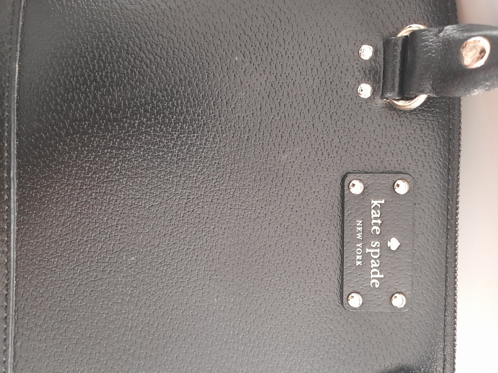 Kate Spade Black Leather Dome Satchel | Pre Loved |