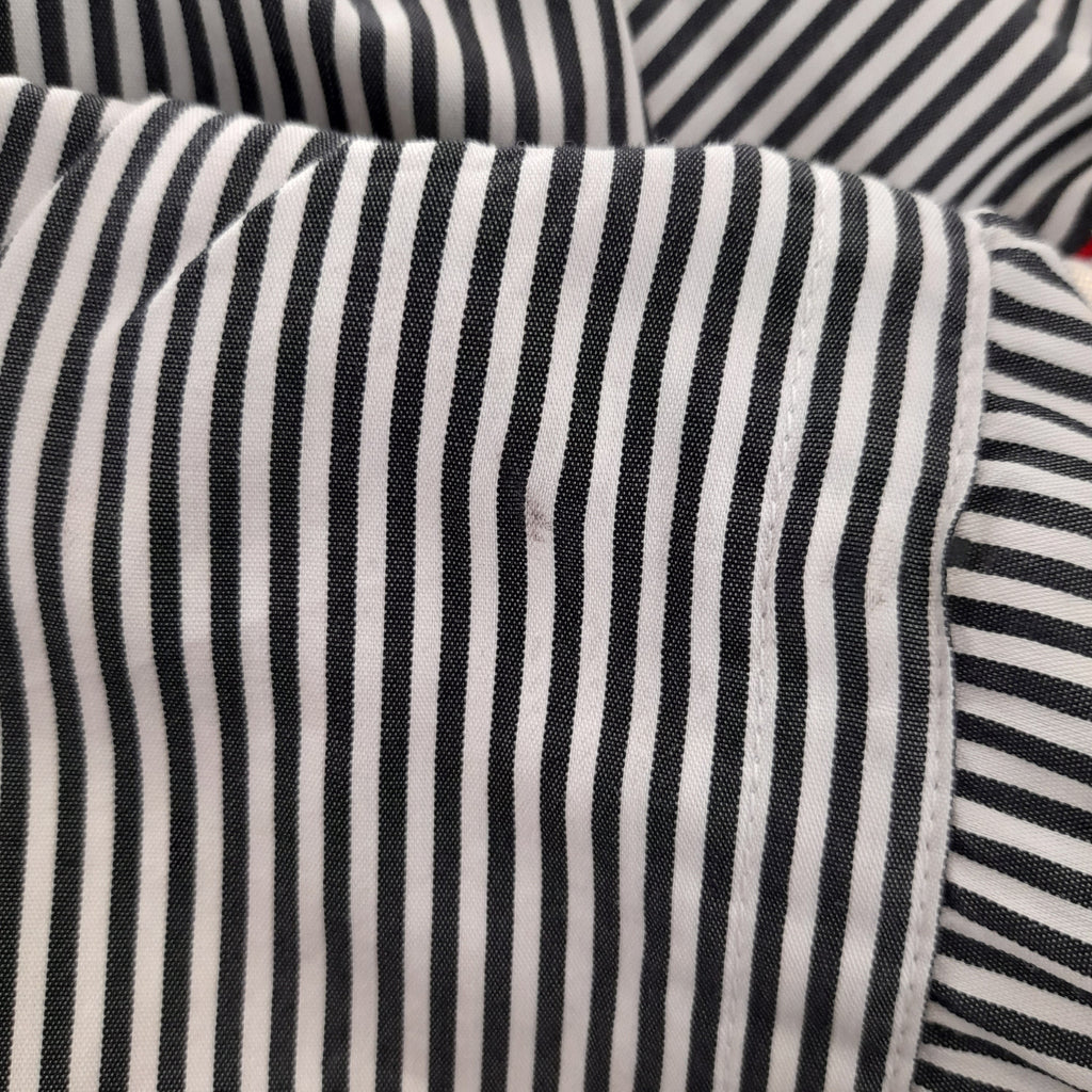 Belly Beauty Black & White Striped Collared Shirt | Pre Loved |