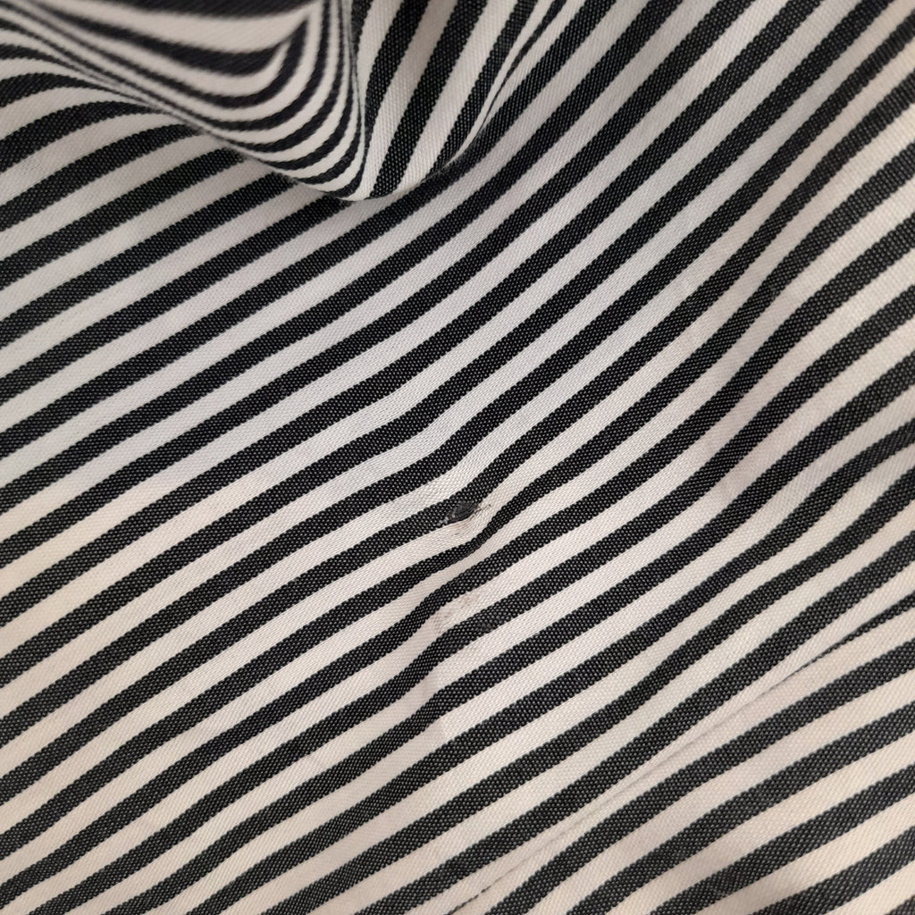 Belly Beauty Black & White Striped Collared Shirt | Pre Loved |