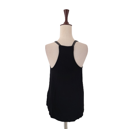 H&M Black Rhinestone Halter-neck Blouse | Pre Loved |